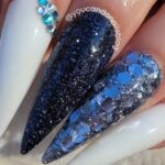 Forget The Basic Blue Nails! Up Your Nail Game With These Blue Glam Nails (7)