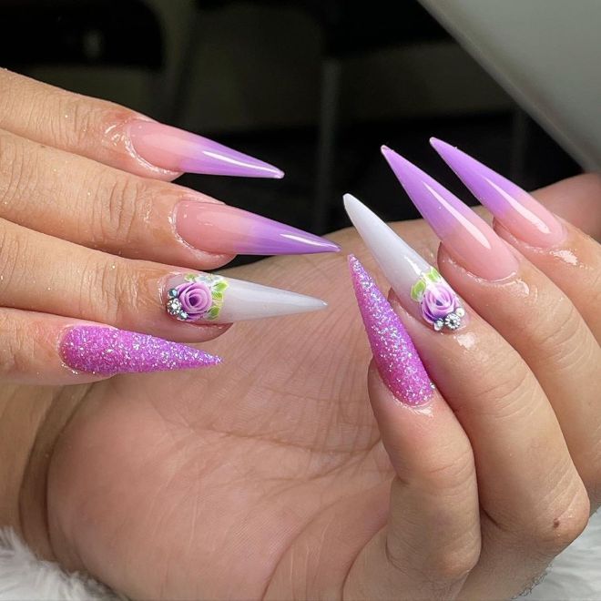 Forget Basic Nail Shapes! Up Your Nail Game With These Stiletto Glam Nails