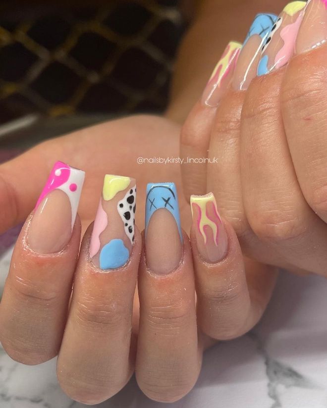 Dua Lipa Wore The Mismatched Nails And Made It A Trend