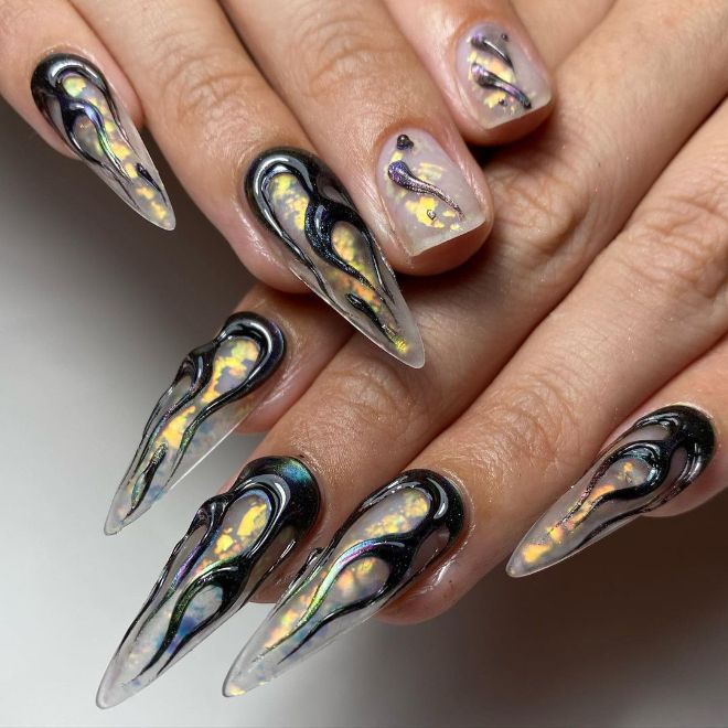 Get Obsessed With These Stunning Flame Nail Designs