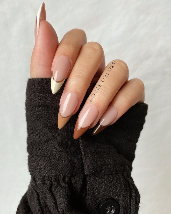 Add A Twist To Your Pretty Almond Nails With These Classy Winter Manicures