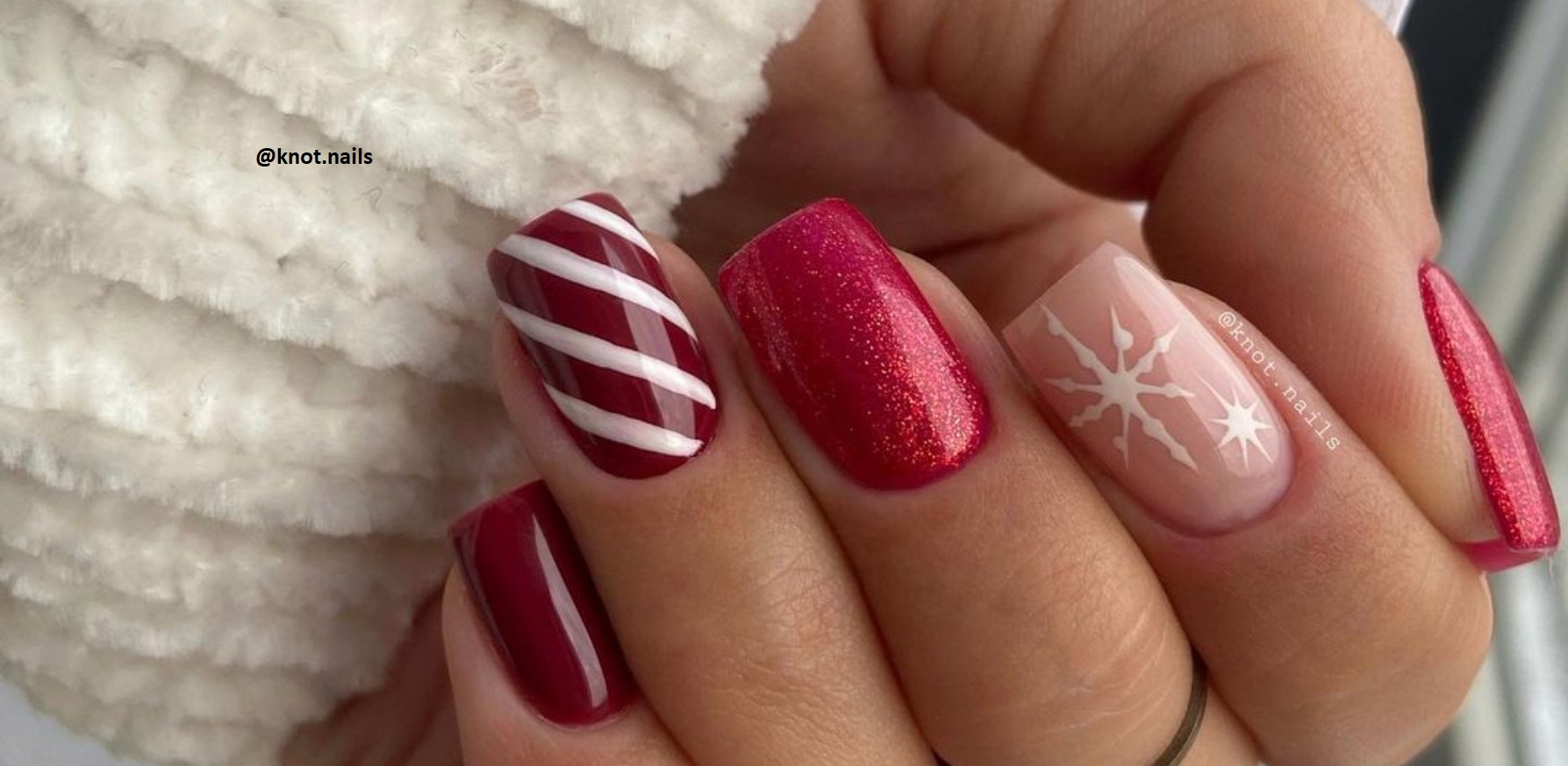 The Biggest Nail Trends This Winter Include Ice Nail Art And Christmas Manis