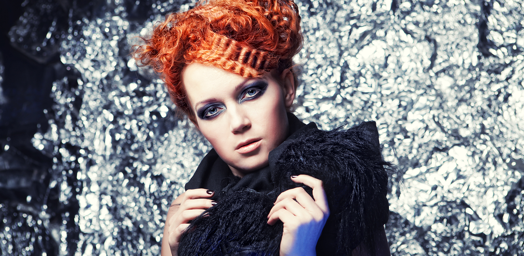 maximalist-makeup-bold-makeup-woman-with-red-hair-in-bold-goth-black-makeup